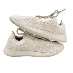 Allbirds Wool Sneakers Runner Fluffs White Merino Wool Athletic Shoes US Size 9
